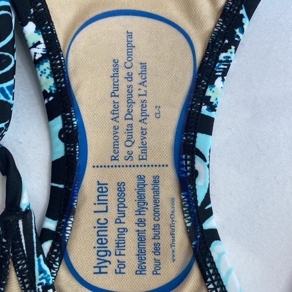 Swim By Cacique Blue Paisley Strapy Bikini Bottoms NWOT Size 24 SKU0832 - Picture 7 of 7